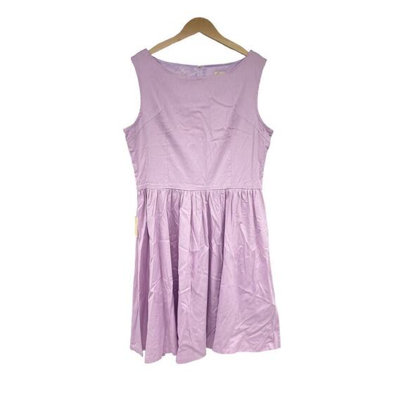 Lindy Bop Purple Pin Up Modest Fit And Flare Dress Womens Plus Size 2XL - Picture 1 of 7
